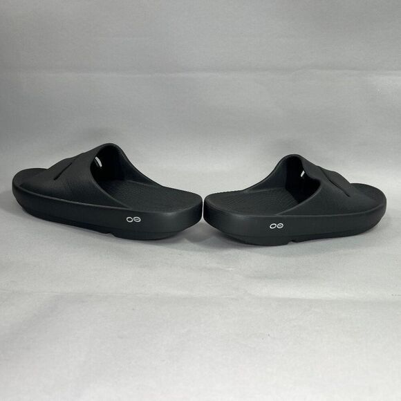 Oofos OOahh Sandals Men's Size 10 Black Running Recovery Active Beach Slides - Picture 6 of 11